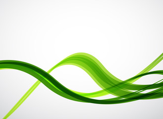 Green lines. Abstract vector background