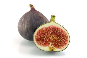ripe fig isolated on a white background