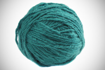 Ball of cadet  blue yarn