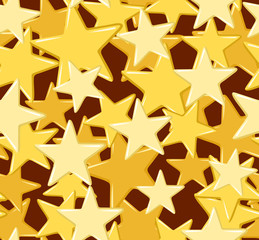 Seamless pattern with golden stars. Vector illustration.