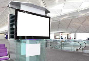 Fototapeta premium Telewizor LCD na lotnisku