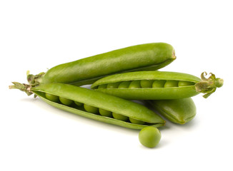 Fresh green pea pod