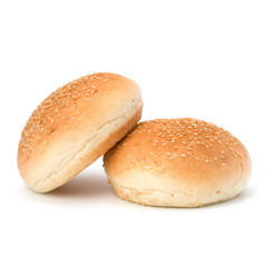 Round sandwich bun with sesame seeds