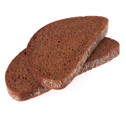 rye bread isolated on white background