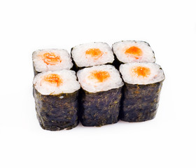 sushi roll over white