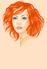 Beautiful redhead woman