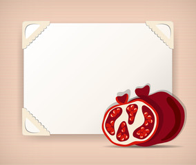 Background with pomegranates