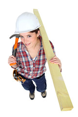 Female carpenter