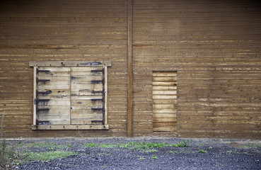 Wooden house wall