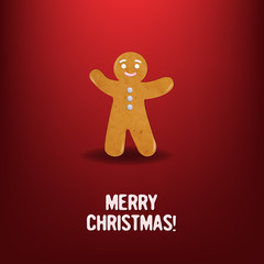 Xmas Сookies With Red Background