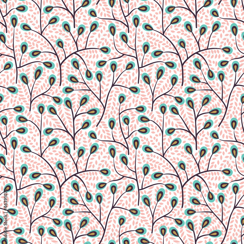 Poster forest seamless pattern