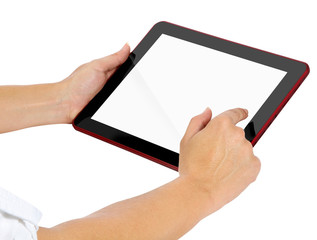 touching tablet pc incl. clipping paths
