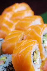 Roll made of salmon