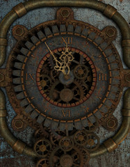 Uhr im Steampunk Style