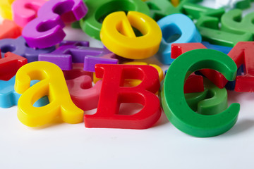 Plastic alphabet letters