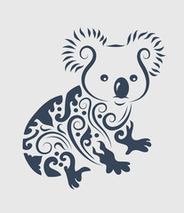 Koala tattoo design