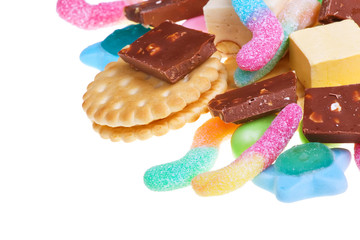 candies isolated on white