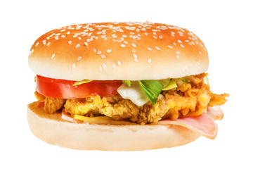 burger isolated on white