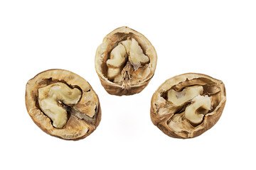 nuts over white isolated background