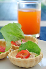 Breakfast ,Bread and Orange juice
