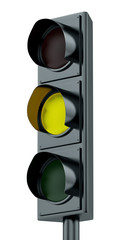 Yellow traffic light