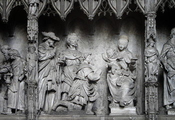 The Nativity scene sculpture