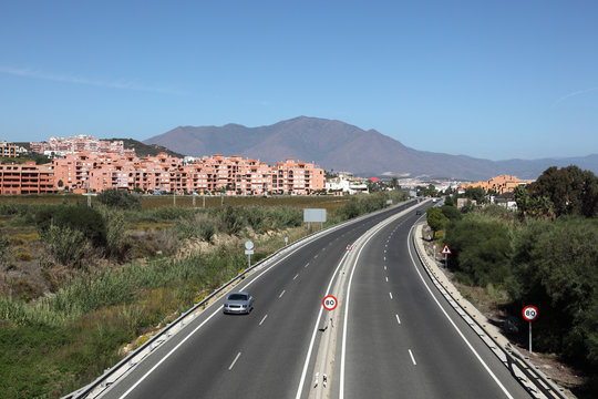 A7 motorway near Manilva, Andalusia, southern Spain