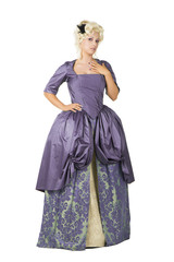 Portrait einer jungen schönen barock gekleideten Frau