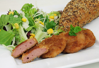 Gebackener Leberkäse