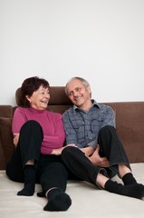 Senior couple - portrait at home