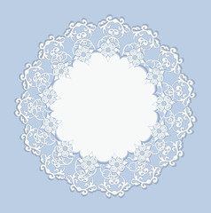 Design Ornament on Blue Background