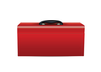 Red Toolbox isolated on white