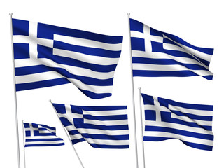 Greece vector flags
