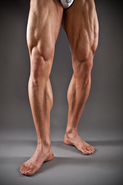 Muscular male legs