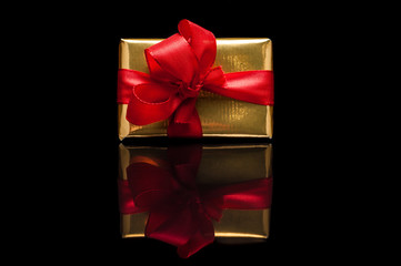 Christmas gifts, isolated on black