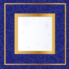 blue card  with snowflakes