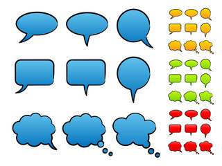 Bubbles speech ink with solid filling