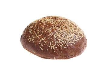 Round bread with sesame seeds