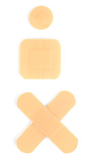 Medical patches isolated on white