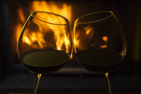 Red Wine by the Fire