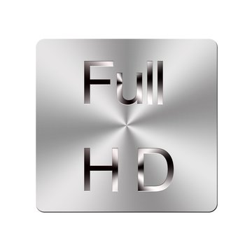 Metal Full HD button.