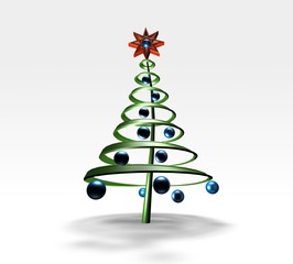 Symboliczne drzewko na Boże Narodzenie 3d rendering. - obrazy, fototapety, plakaty