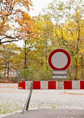 Wochenmarkt - keine Durchfahrt