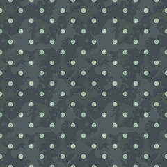 Polka dot grunge seamless pattern