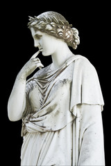 Ancient statue of a Greek mythical muse