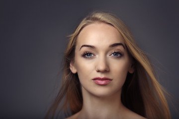 Fototapeta premium blonde hair blowing
