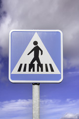 Pedestrians step signal