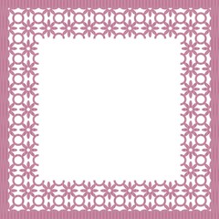 frame with white lace