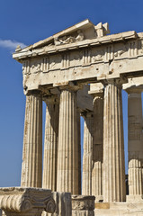 Parthenon temple at the Acropolis of Athens in Greece