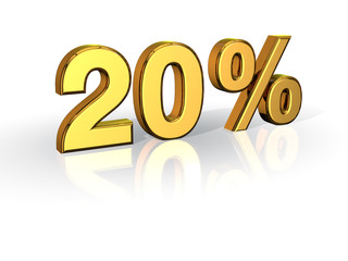 20% Rabatt Aktion Angebot Sonderangebot GOLD